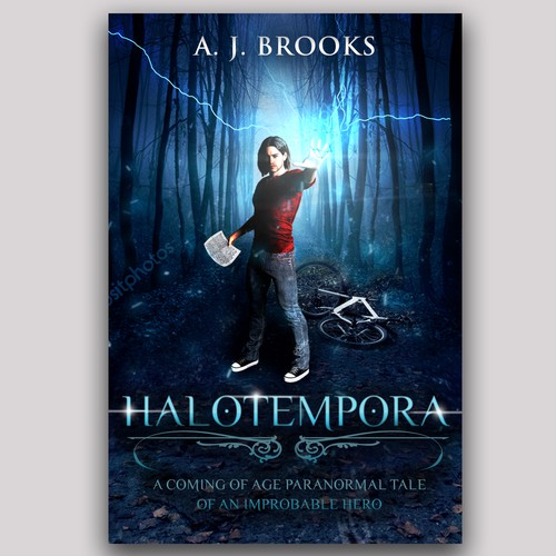 Urban fantasy book cover with the title 'Young adult fantasy book cover design'