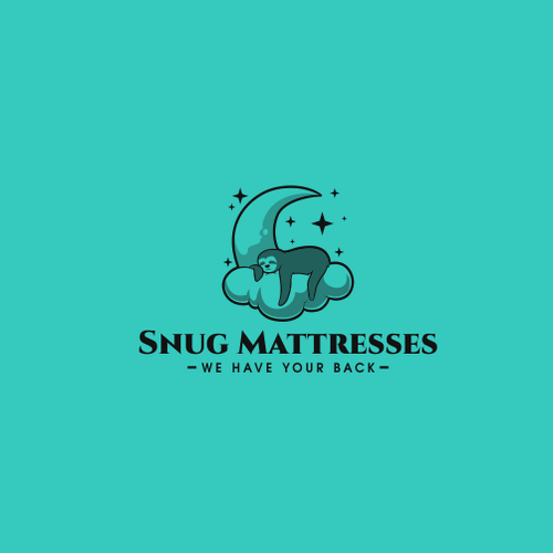 Mattress logo with the title 'Sloth's dreams'
