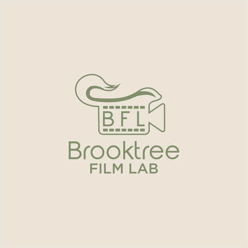 Badger design with the title 'Badger + Film Icon Logo Design for Brooktree Film Lab'