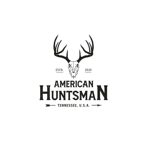 Buck logo with the title 'Deer hunter logo concept'