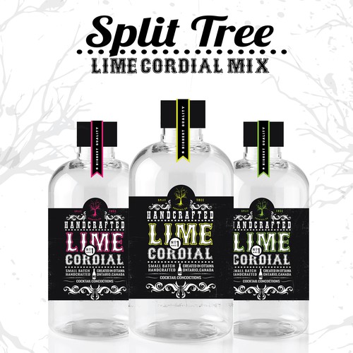 Retro label with the title 'Retro labels for cocktail mixes'