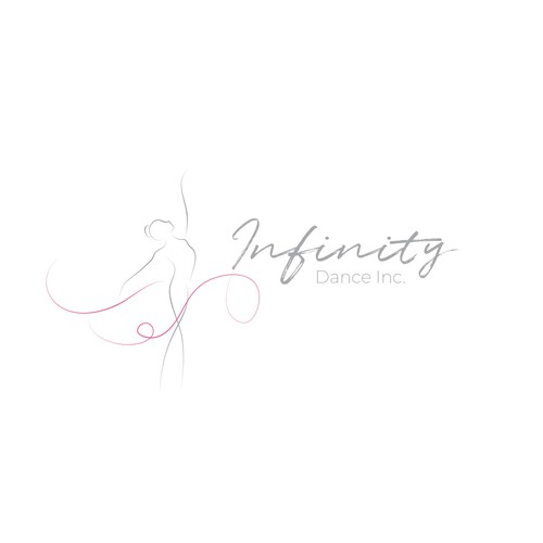 Dancer logo with the title 'Femine logo gor Infinity Dance Inc.'