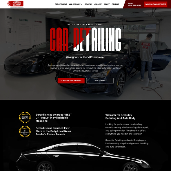Bike website with the title 'Car landing page'