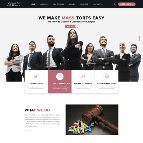 Figure design with the title 'Mass Tort Alliance'