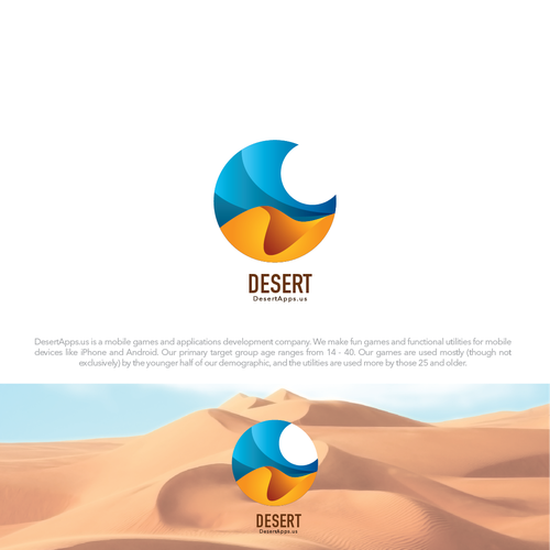 Dessert logo with the title 'Dessert Apps Logo Design'
