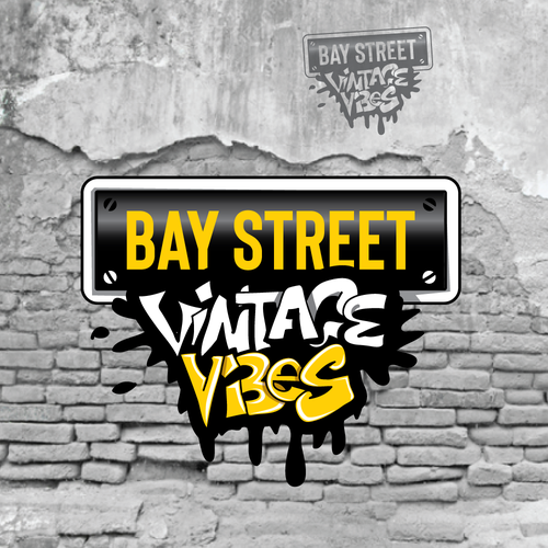 Cartoon book clipart logo with the title 'vintage font '