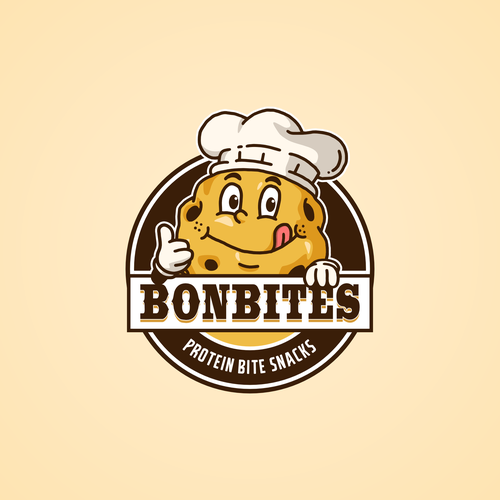 Cookie logo with the title 'Cookies Snack Logo Mascot Design '