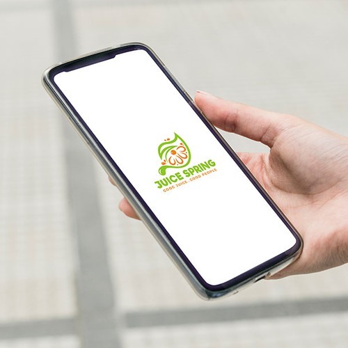 Smoothie logo with the title 'Juice Spring'