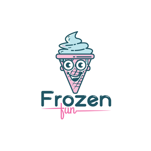 Frozen food logo with the title '"Frozen Fun" benötigt dringend ein eisiges Logo...'