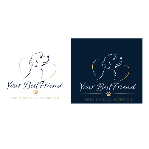 Dog food logo with the title 'Playful&Premium Logo - Dog Food'