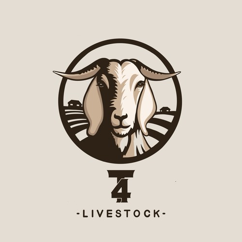 Livestock logo with the title 'Bold Farming Livestock Logo'