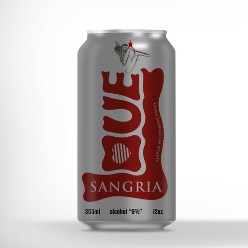 Unique label with the title 'LOVE Sangria'