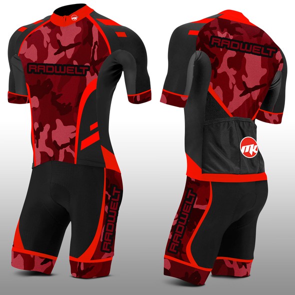 Cycling kit design with the title 'Radwelt Cycling kit'