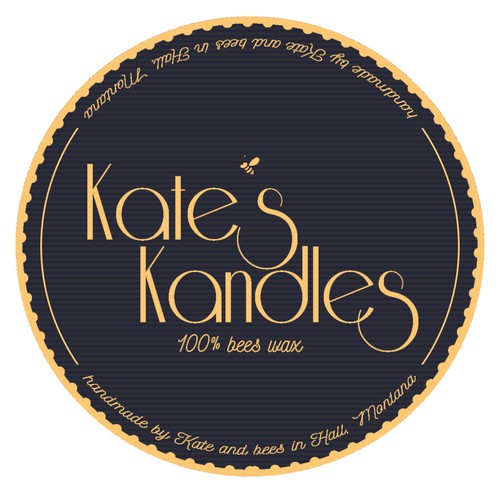 Candle label with the title 'label for organic candles'