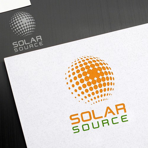 Circle logo with the title 'Solar Company Modern Icon & Logo'