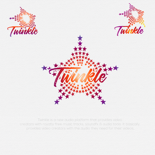 Shiny logo with the title 'logo concept for audio platform'