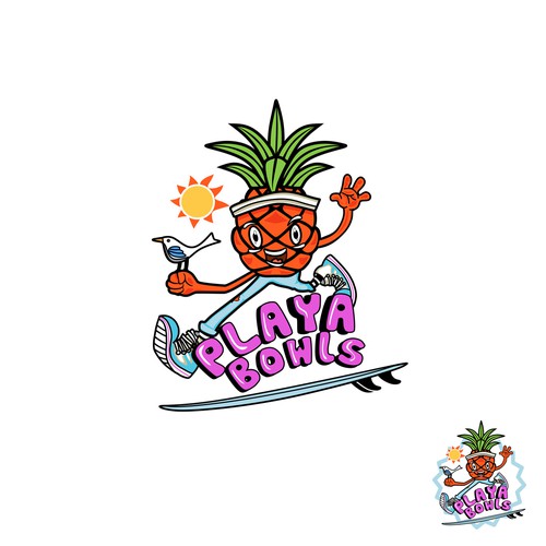 Pineapple design with the title 'sticker contest entry'