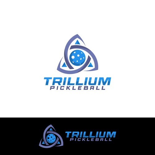 匹克球标志，标题为“Trillium Pickleball”