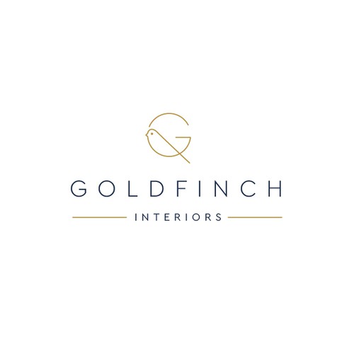 Golden design with the title 'Goldfinch Interiors'