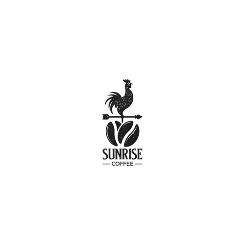Sunrise design with the title 'Sunrise Coffee'