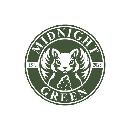 Dispensary design with the title 'Logo concept for Midnight Green'