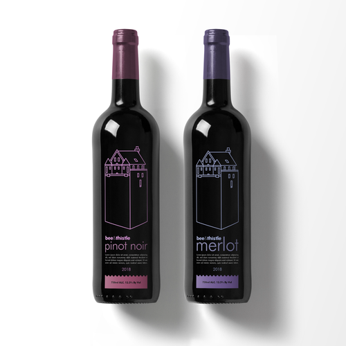 Package label with the title 'Wine Label Design'