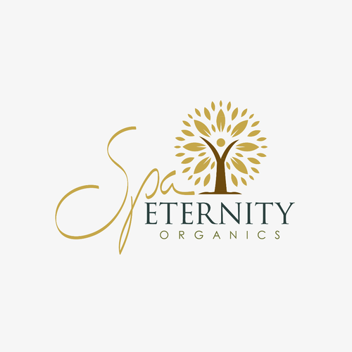 Human logo with the title 'great logo for Spa Eternity Organics'