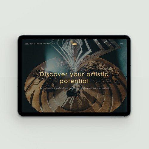 Piano design with the title 'Art direction and website for private piano lesson studio. New York.'