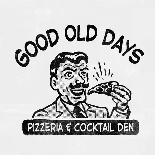 Pizzeria design with the title 'Logo/illustration for pizzeria.'