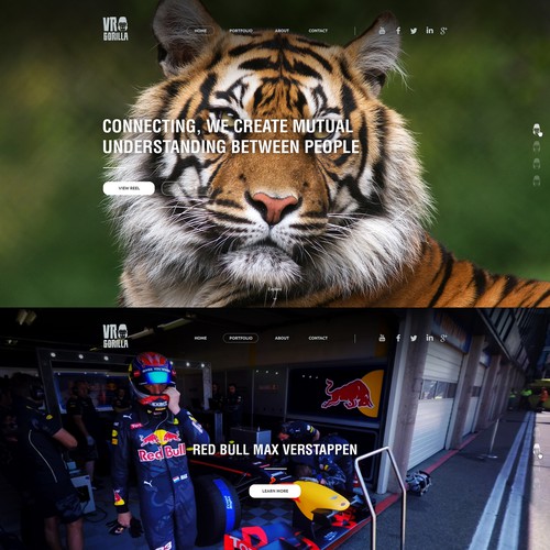 Video website with the title 'VR Gorrila Page'