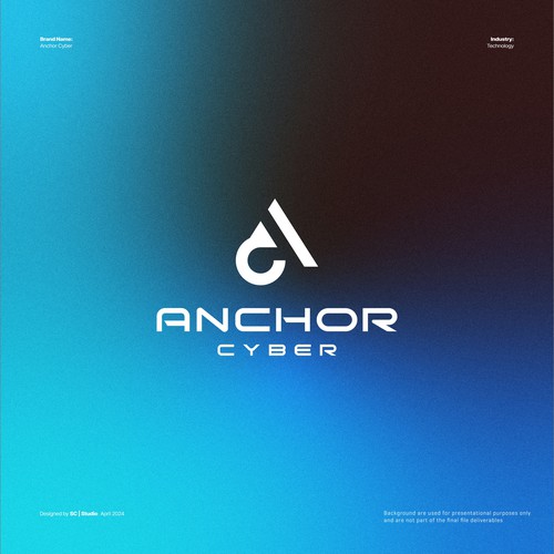 Timeless brand with the title 'Modern, simple logo for Anchor Cyber'