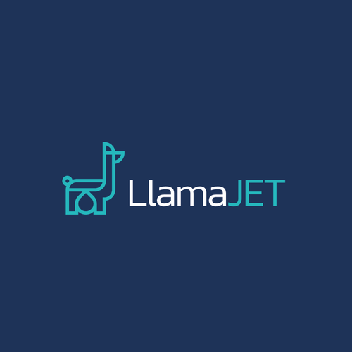 Jet logo with the title 'LlamaJet Logo'