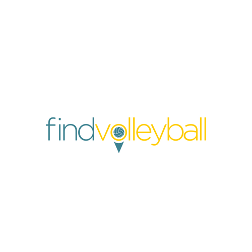 Volleyball logo with the title 'Simple logo for an Find Volleyball'