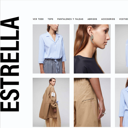 JavaScript design with the title 'Site build from fashion ecommerce brand's design'