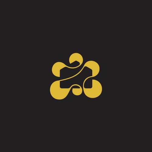Bubble logo with the title 'Abstract shaped bubbles and houses'