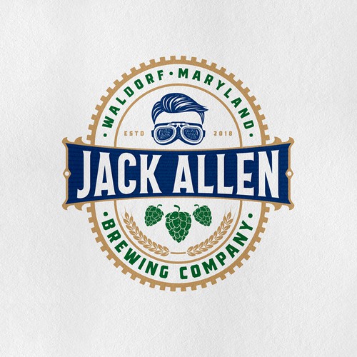 Steampunk logo with the title 'Bold logo concept for a brewery'