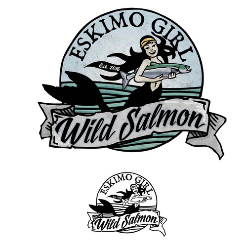 Alaska design with the title 'The eskimo mermaid'