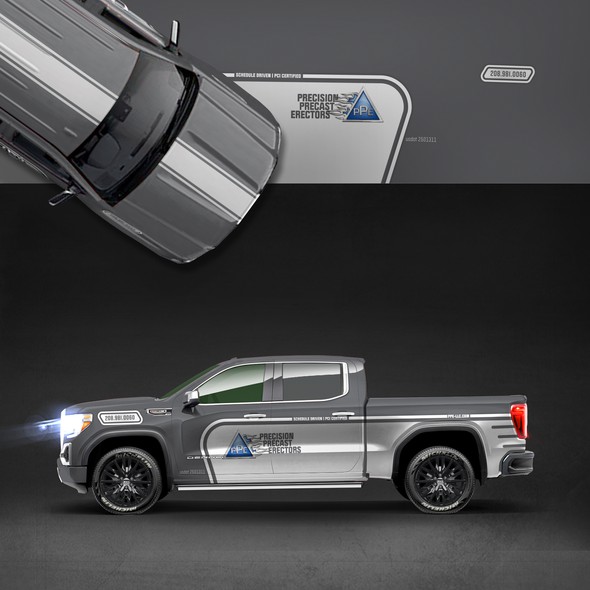 Wrap design with the title 'GMC Sierra decal'