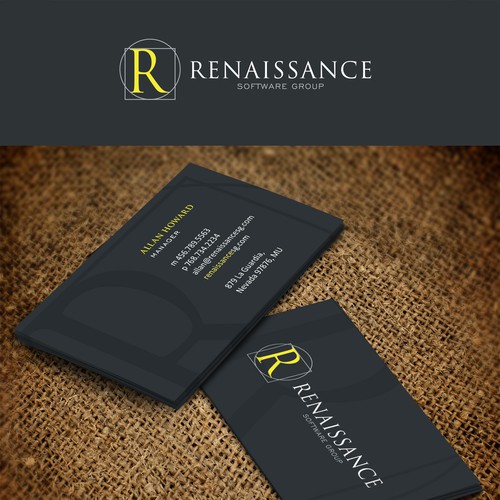 Software design with the title 'Create a professional yet artistic logo for Renaissance Software'