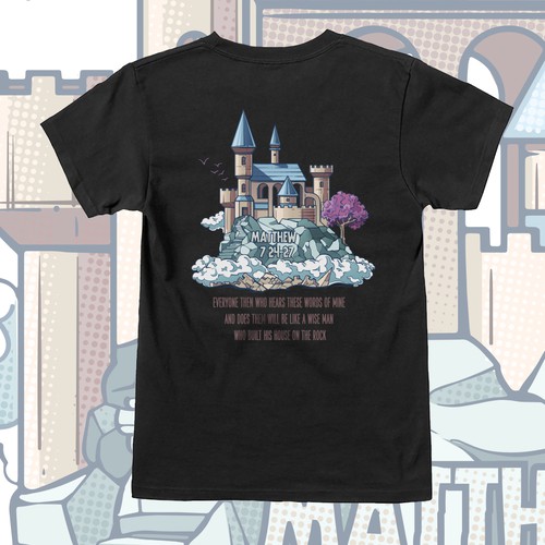 Quote design with the title 'Matthew 7:24 illustration'