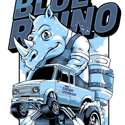 Rhino design with the title 'Rhino Racer'