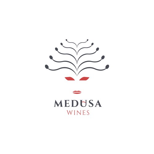 Oval logo with the title 'Medusa Wines'