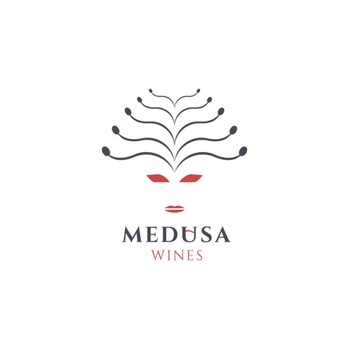 Medusa logo with the title 'Medusa Wines'
