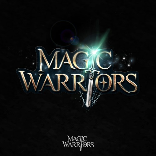 Barbarian logo with the title 'Magic Warriors Logo'