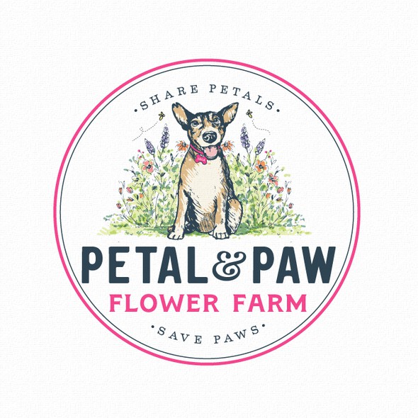 Cute brand with the title 'Petal & Paw'