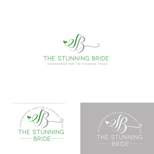 Romantic logo with the title 'The Stunning Bride Logo'
