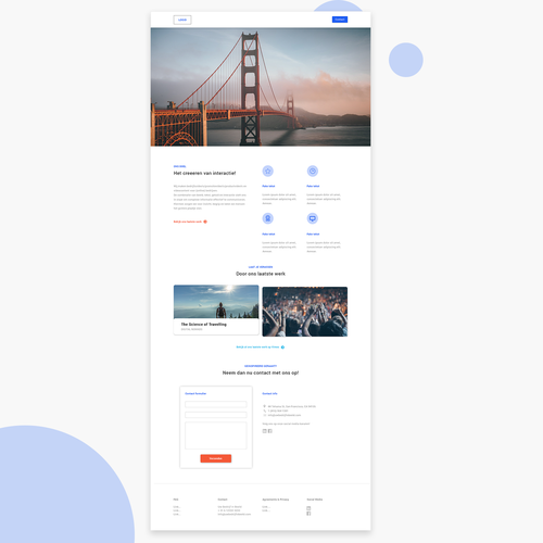 Branding website with the title 'Webdesign | Uw bedrijf in beeld'