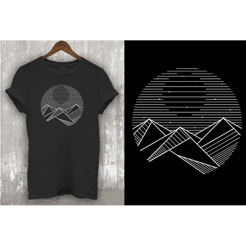 Image by Shutterstock Abstract Geometric Shapes Logo Men's Tee