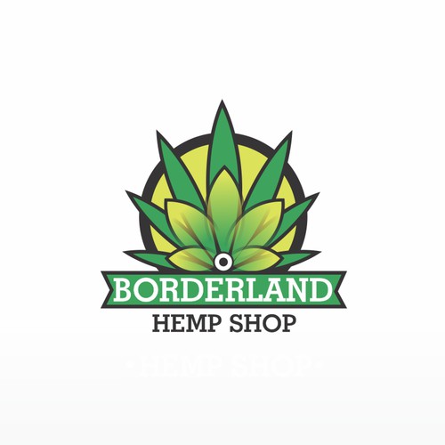 Weed brand with the title 'Winning design for Borderland Hempshop'