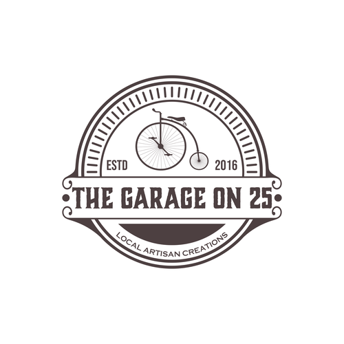 Old-school brand with the title 'garage on 25'
